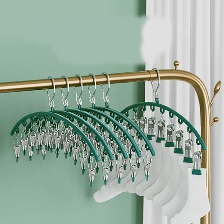 6 kappaleen ripustettava pyykkiteline 10 pidikkeellä