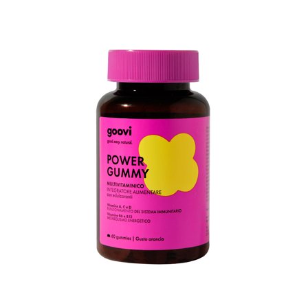Goovi Integratori Alimentari POWER GUMMY Multivitaminico 1 x 60pz - Integratore Energia e Vitalità