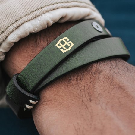Green Jackson Leather Bracelet for Men - Leather bracelets