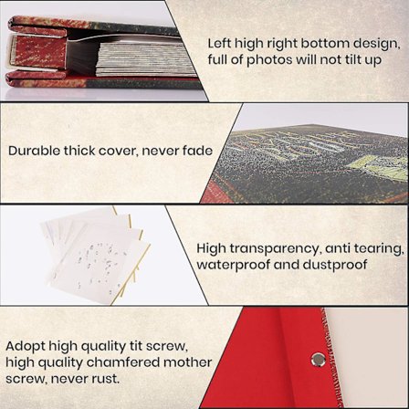 Selvklæbende fotoalbum Vores eventyrbog Magnetisk scrapbogalbum Diy-album til bryllupsdag Familie B