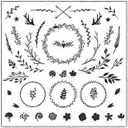 Garland Leaf Blomst Silikonstempel for DIY Bursdag Juleinvitasjonskort Scrapbooking Papirkunst Håndverk Fotoalbum Klar