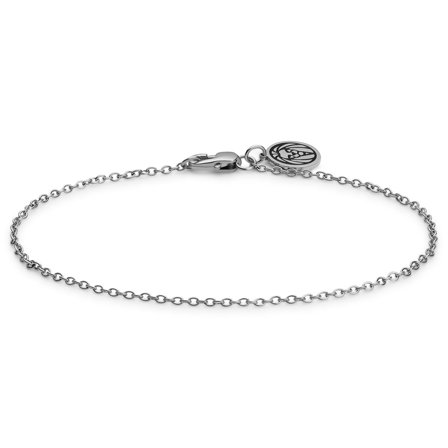 Essentials | 1.5 mm Lightweight Silver-Tone Cable Chain Bracelet for Men - Steel bracelets