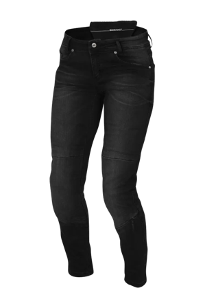 Motorradjeans Macna Jenny Gewaschen Damen Waschschwarz 28