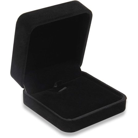 Smykkeskrin, sort halskædeskrin, smykkeskrin i velour, velegnet til vedhængsarmbånd displayboks, smykke gaveæske, smykkeskrin (sort)