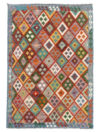 Tessuto A Mano Kilim Afghan Old Style Tappeto 172X253 Di Lana
