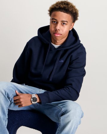 BVALDI Who Cares Im Already Late Hoodie Blå Hettegensere/Hoodies Gutt - Kids Brand Store