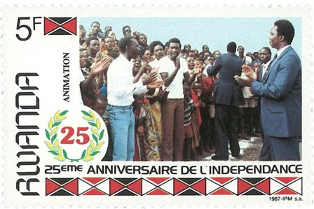 Rwanda 1987. 25 året for uafhængighed - Postfrisk enkeltmærke