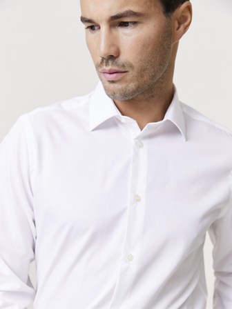 MATCH - Marco strykefri skjorte - Mario Conti - Str. M - Herre - Skjorter - Hvit - 100% bomull