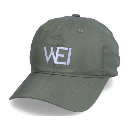 Wei - Grön unconstructed Keps - Waris Olive Athletic Cap @ Hatstore