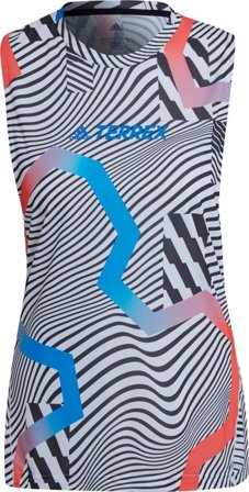 Adidas Women's Terrex Parley Agravic Trail Running Tank Top Women Short sleeved fitness sweater White XS