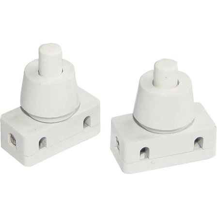 Sett med 2 hvite innfelte strømbrytere