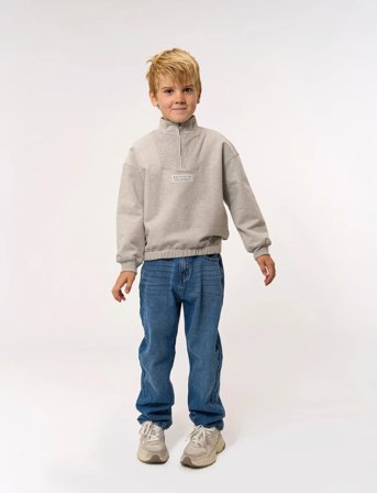 The New Tnpax Os Melange Sweatshirt - Grey - 146/152