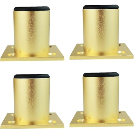 Møbelben i Aluminium Legering, Skab Ben, Køkken Sofa Metal Bord Højde 60mm Guld