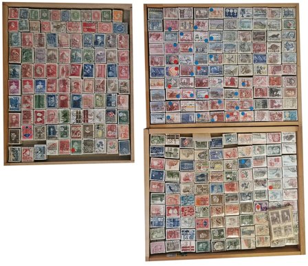 Danmark - Samling med bundter i 3 bakker - Stemplet