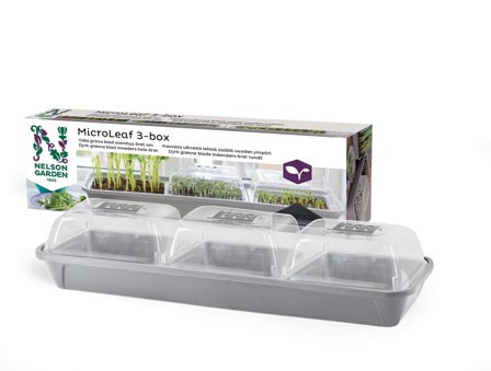 Nelson Garden Micro Leaf Minidrivhus 3-boks, Avling