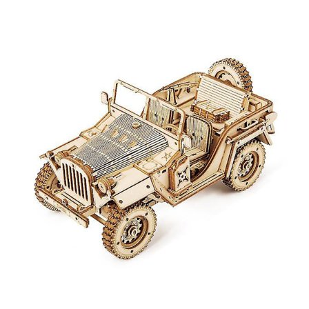 3D Puslespill Army Jeep Tremodell Byggeklosssett