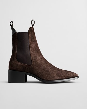GANT Damen St Broomly Chelsea Boot aus Veloursleder (39) Braun
