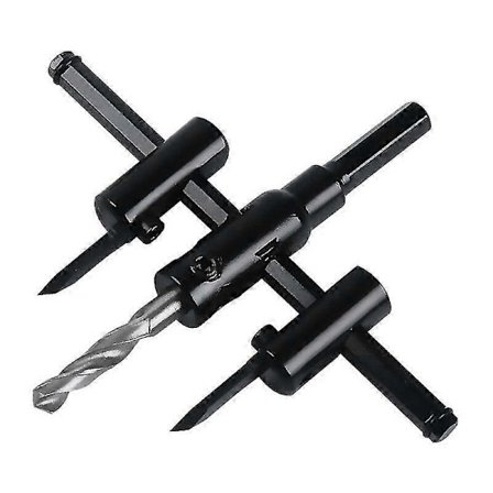 Borrfoder 300mm Justerbar Cirkelsåg Kit, Trä Gips Borr, Rund Skärning, Hålsåg (FMY)