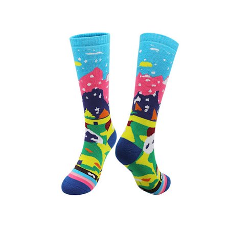 Tykk skisokker for barn – Lange vintersportsokker med frottésåle for barn