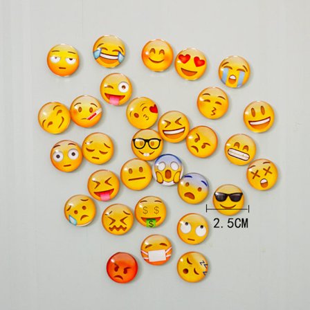 Emoji køleskabsmagnet, Smiley køleskabsmagnet, 3D Emoji magnet 25