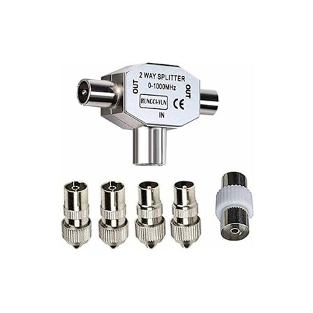 T-Formet Antennesplitter - 2-vejs Antennesplitter - 2 DVB-T/BK Co