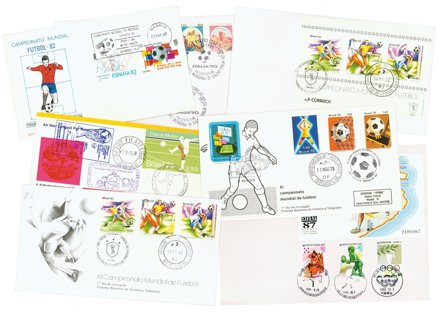 Sjældne fodboldkuverter 7 stk.