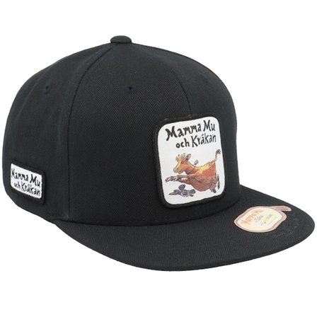Mamma Mu & Kråkan - Kids Flyger Black Snapback Snapback Black Cap - @ Hatstore