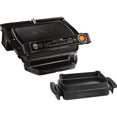 TEFAL GC7148 Optigrill Grill + Snaking&Baking - 2000 W - Svart / Rostfritt stål