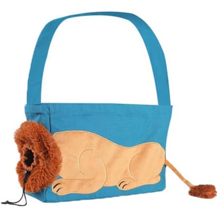 Løveformet kæledyrsslynge til katte og hunde, håndfri skuldertaske med åndbart mesh og sikkerhedsspænde, mørkegrå eller sø B