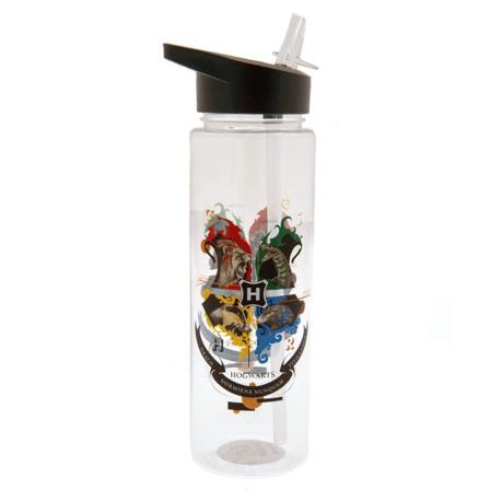 Harry Potter Hogwarts Crest Plast Vattenflaska One Size Klar