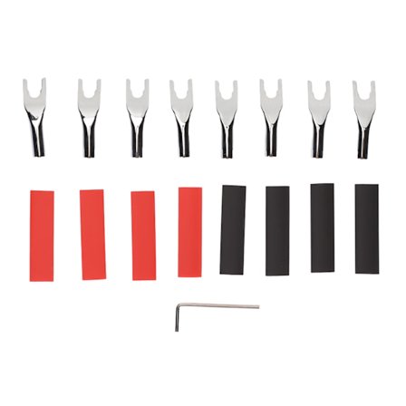 Högtalare Y Gaffelkontakt Ersättning 45 Grader Dubbelskruv Högtalare Gaffelkontakt för AV-receivrar Förstärkare