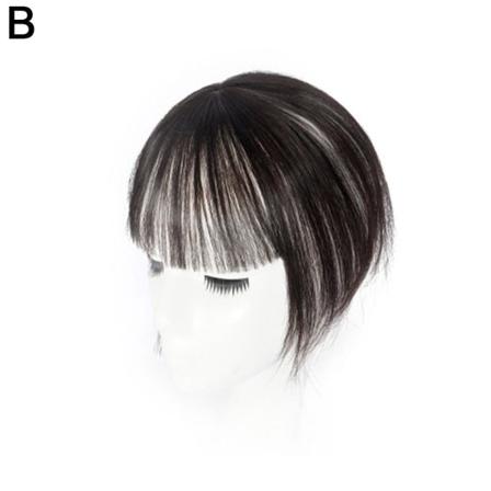 Osynlig sömlös tunt hår Topper hårstycke cover upp skallighet natural 24cm