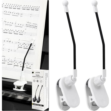Slitesterk Noteklype for Piano - Sideholder for Notestativ Perfekt for Pianotilbehør og Notemapper