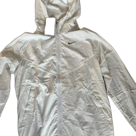 Vit Nike vindjacka med huva M