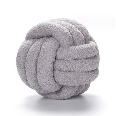 Handstickad Knuten Boll Lammull Kudde