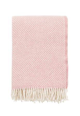 Klippan Ullpläd Preppy Filtar & plädar Unisex Rosa 130 x 200