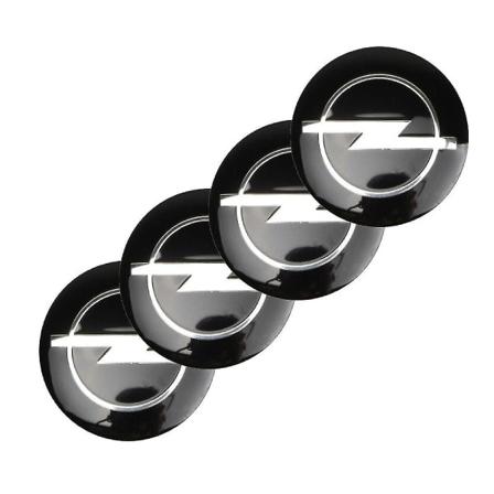 4 kpl 60mm musta opel auton pyörän keskiökeskus navat