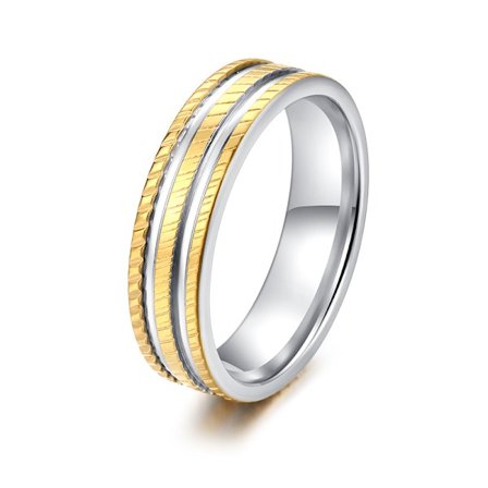 Rostfritt stål ring Tre cirklar skulptur