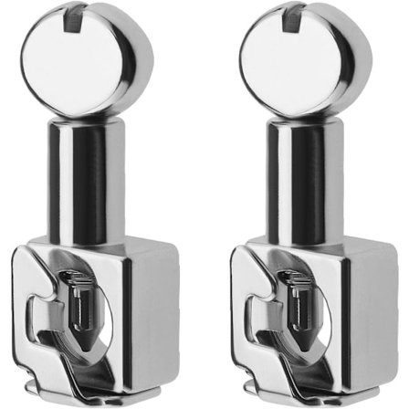 2 st Metall Nålklämmor Roterande Handtag Skruv för Hushållssymaskin Beslag Tillbehör Reservdelar, Silver