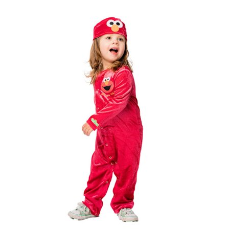 Sesame Street Baby Girls Elmo Kostym 0-3 Månader Röd