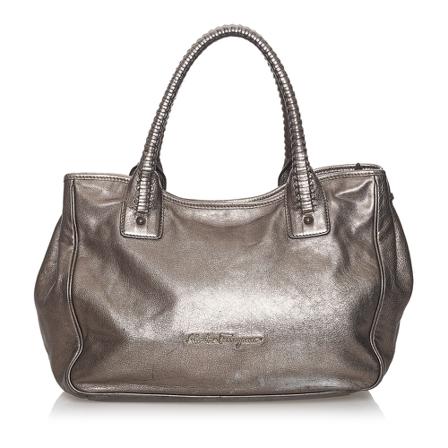 Salvatore Ferragamo Pre-owned, Leather Shoulder Bag Bruin, Dames, Maat:ONE Size