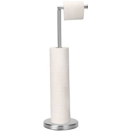 Toiletpapirholder, fritstående toiletpapirholder med reserve til 4 ekstra ruller, robust bund