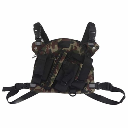 Radio Valjaat Rinta Etupakki Kotelo Walkie Talkie Liivit Rig Kantolaukku UlkonaValo Camouflage