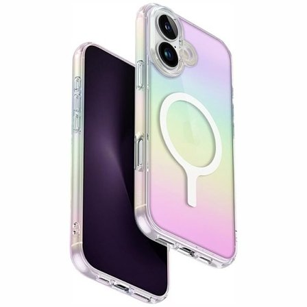 Uniq Iridescia Magclick latauskotelo iPhone 16 Plus - Monivärinen - Monivärinen