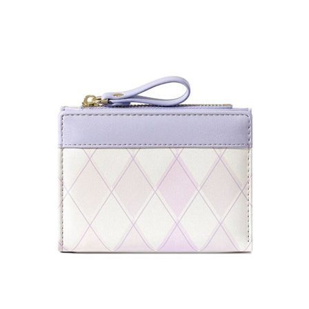 Kort lommebok med glidelås LILLA