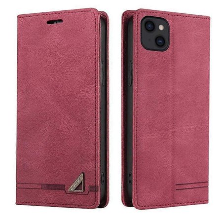 GQ.UTROBE 008 Series Kompatibel Med iPhone 14 Plus Faldsikker RFID Hud-berøringsfølelse PU Læder Stand Wallet Telefon Cover