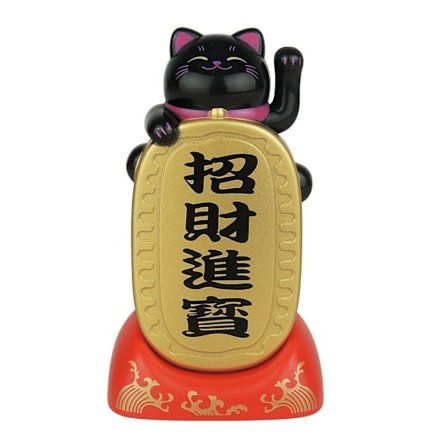 Lucky Cat Form Maneki Neko SVART BB