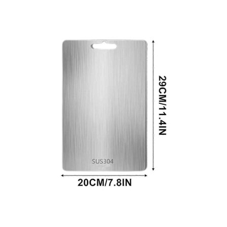 Titanium Skærebræt - Rustfrit Stål Skærebræt til Køkken 304 Hakning - WELLNGS