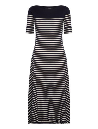 Lauren Ralph Lauren | Striped Cotton Midi Dress | XS