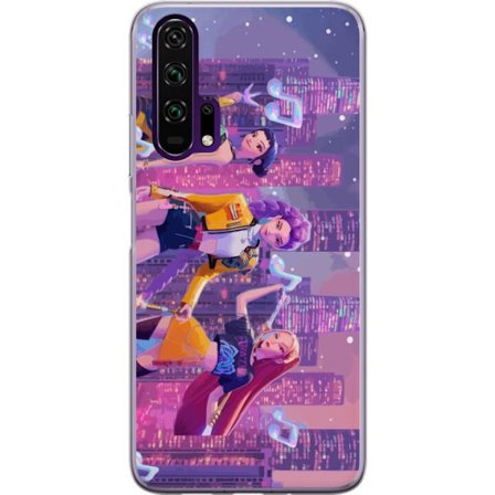 Kompatibelt Mobildeksel til Honor Honor 20 Pro Futuristisk K-Pop Demon Hunters jentegruppe illustrasjon med neonby popkultur estetikk og kraftig mør